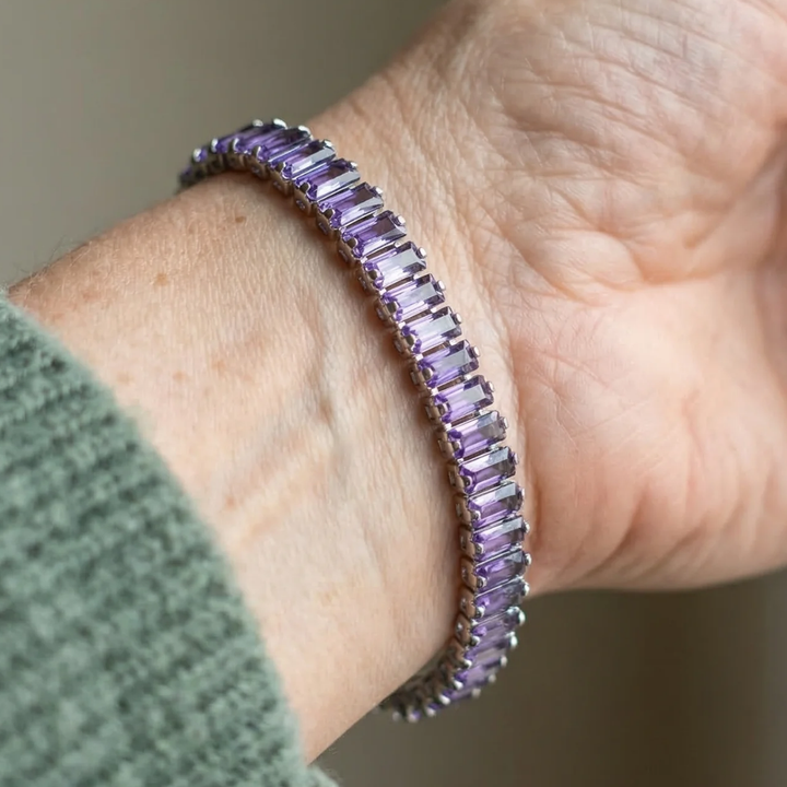 Amethyst Vertéa Tennisarmband | Weissgold