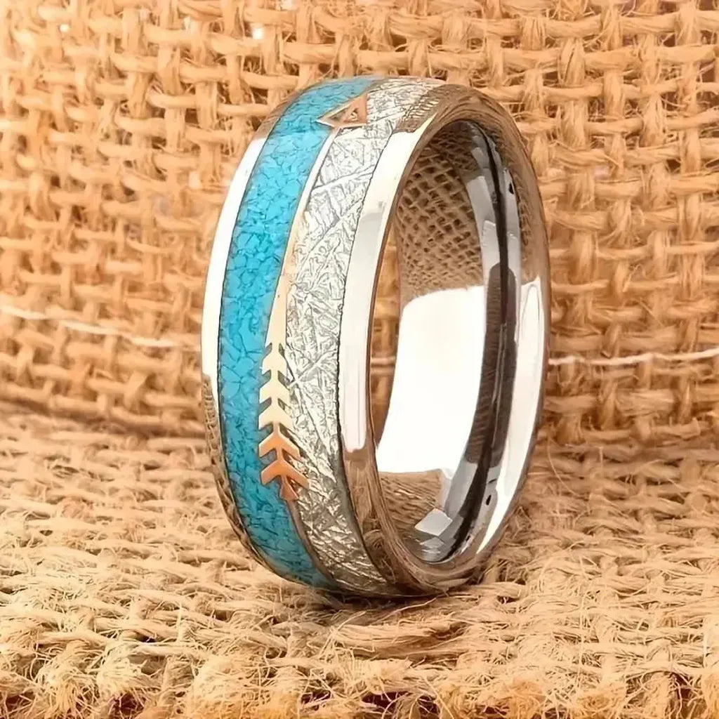 Antiker Emaille-Ring | Weissgold