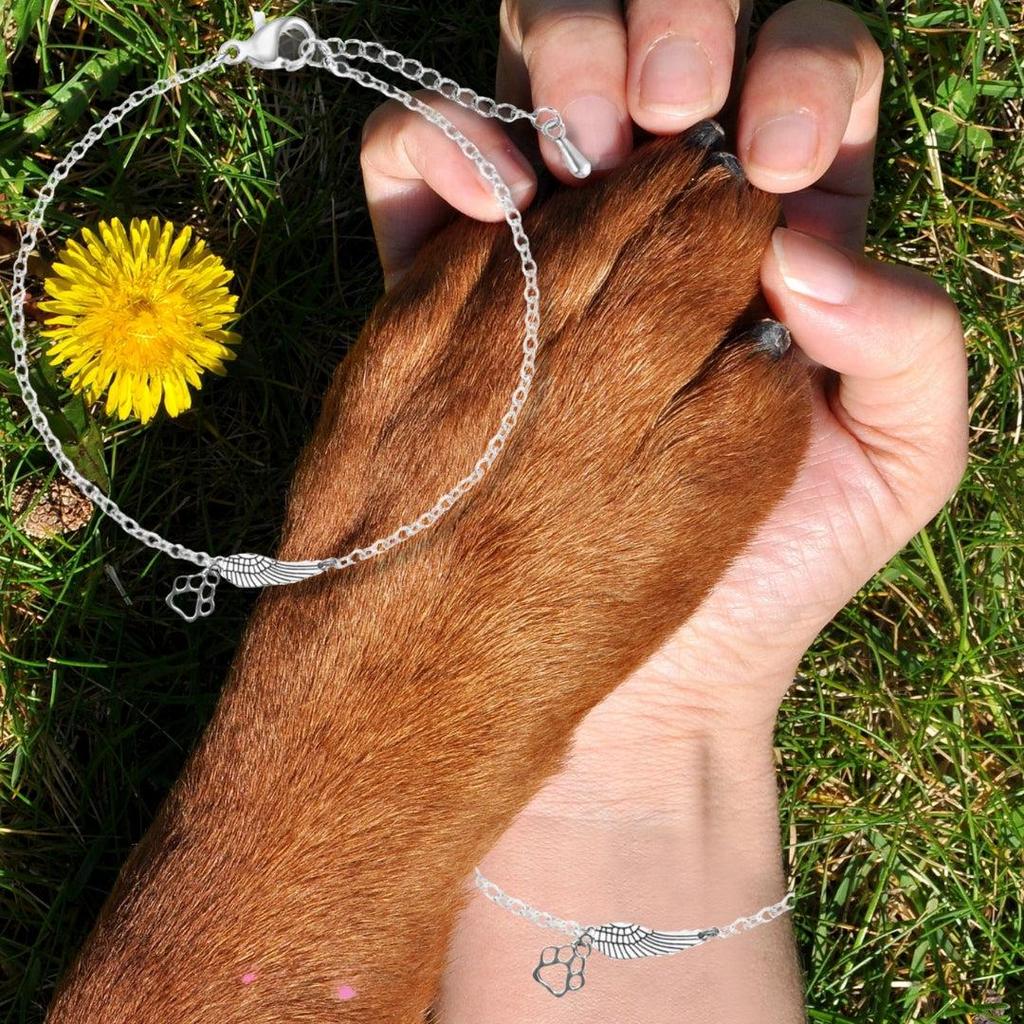 Armband Denkmal aus Weissgold mit Engelshaar und Abdruck, handgemacht