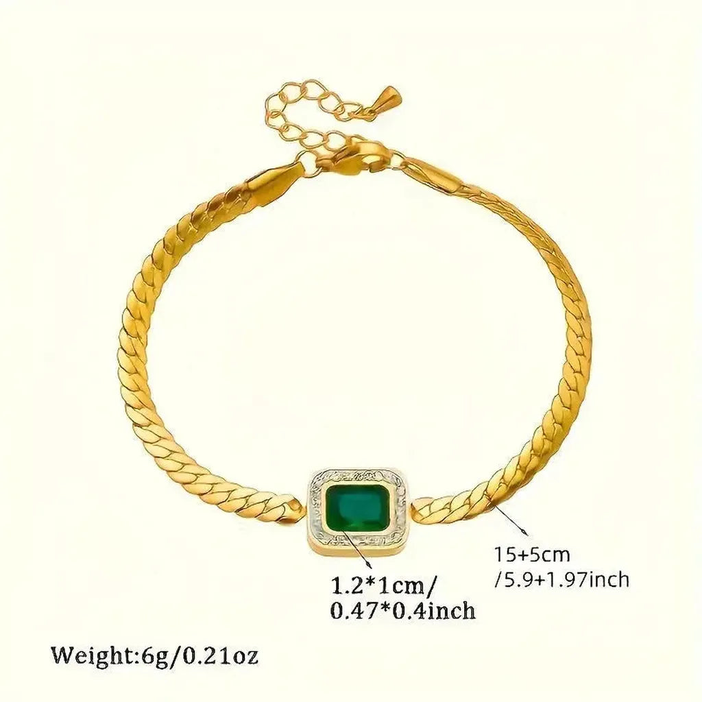 Armband Joanna Grün mit Smaragd