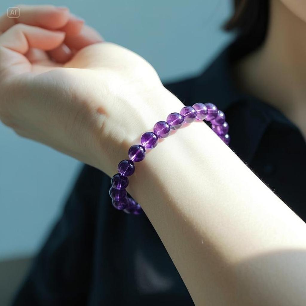 Armband „Valeria“ mit lila Perlen