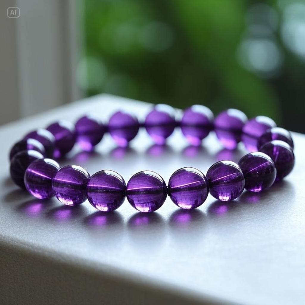 Armband „Valeria“ mit lila Perlen