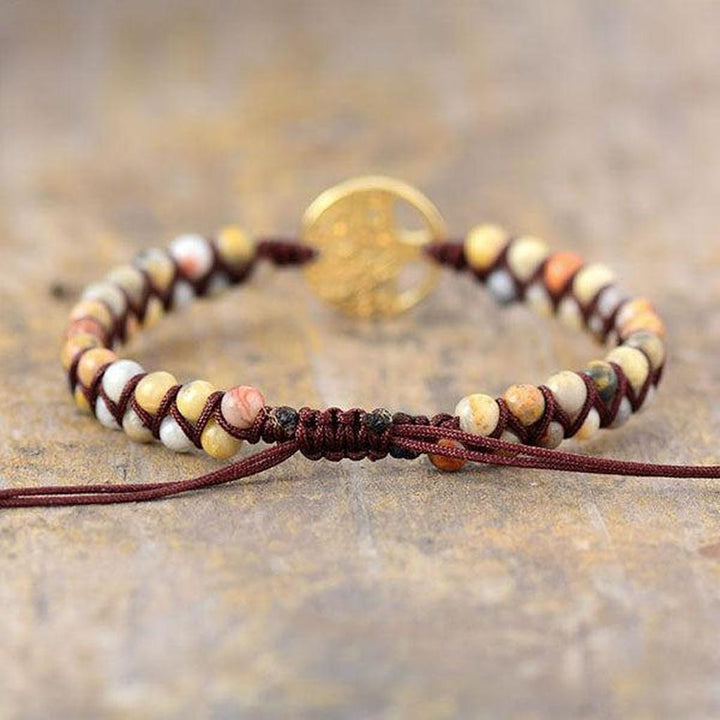 Armband aus Jaspis Lebensbaum