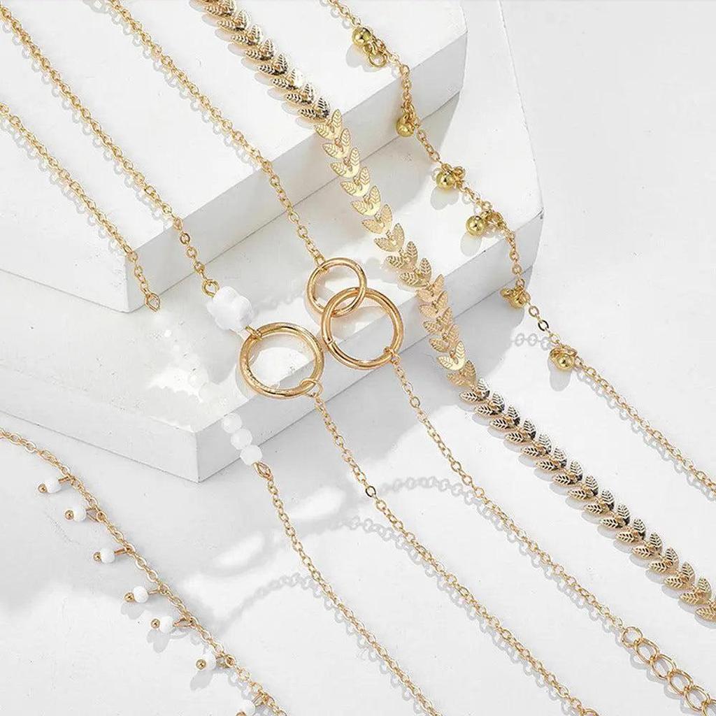 Bohème Armbandset in Goldfarbe