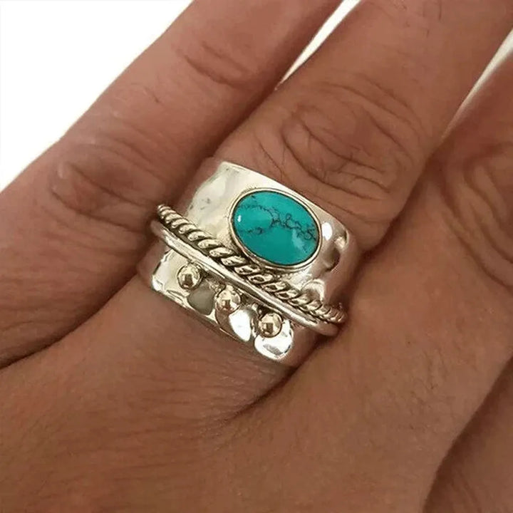 Breiter Ring mit Türkis