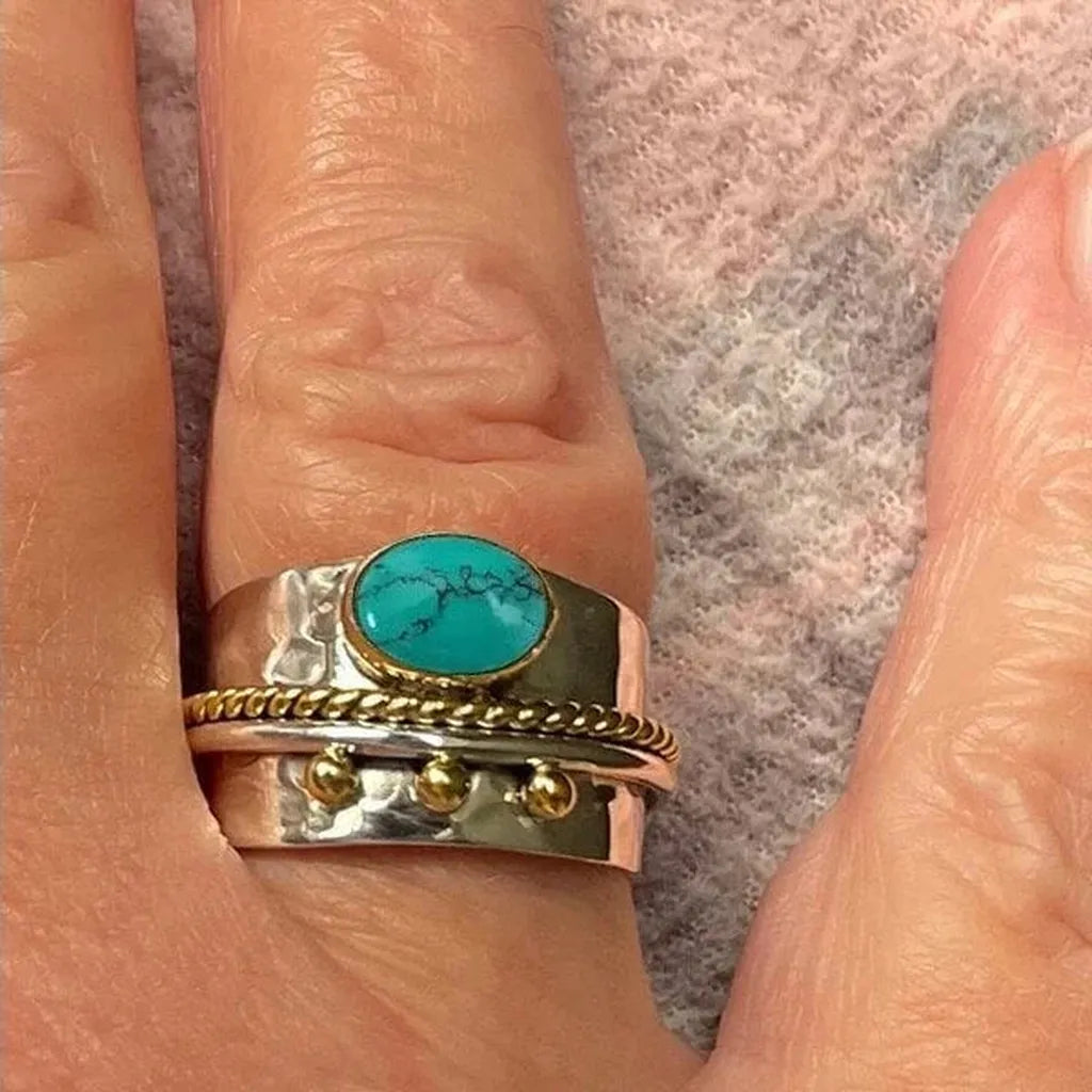 Breiter Ring mit Türkis