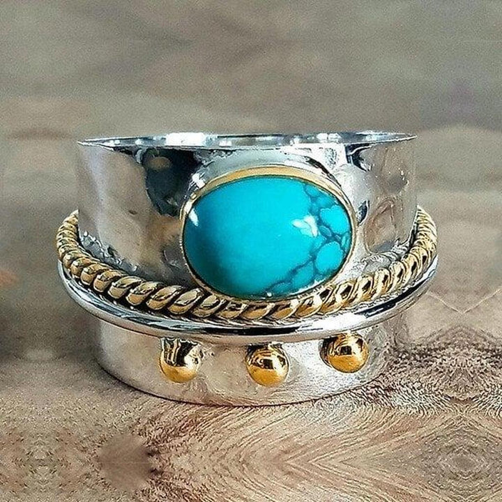 Breiter Ring mit Türkis