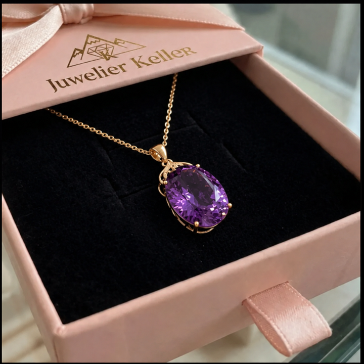 Imperiale ovale Amethyst-Halskette