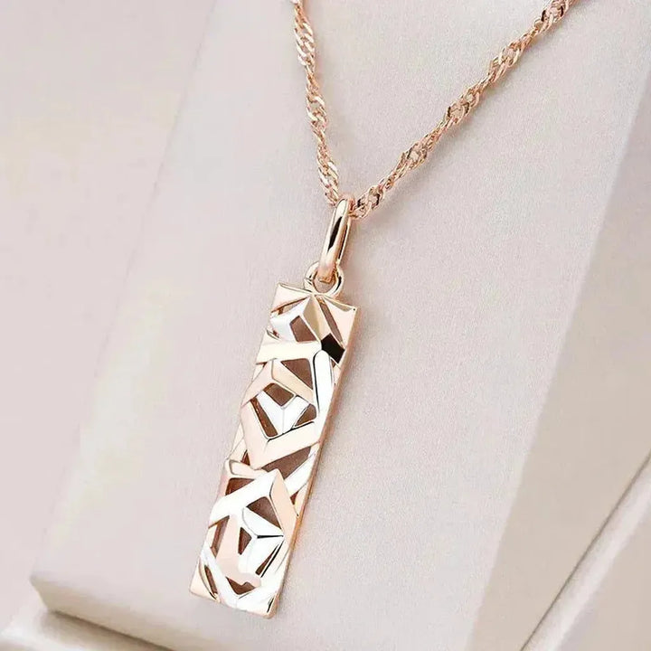 Elegante Halskette in Weissgold und Gold