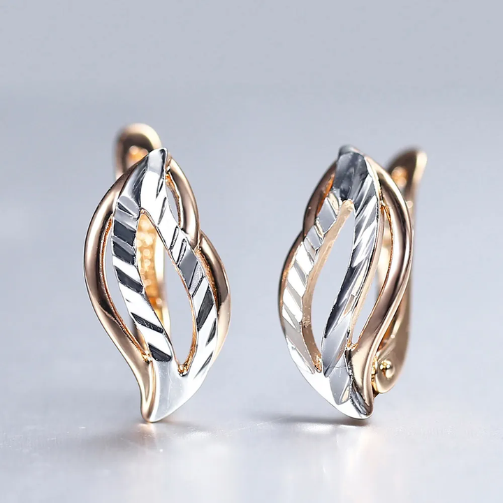Elegante Ohrringe in Gold und Weissgold