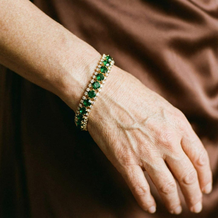 Gold und grünes Armband