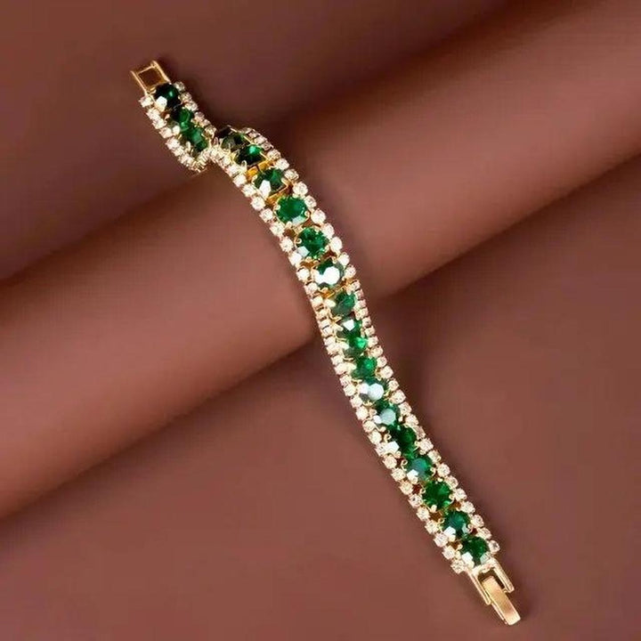 Gold und grünes Armband