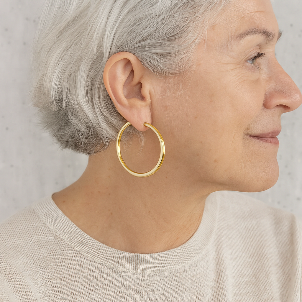 Grosse goldene Creolen