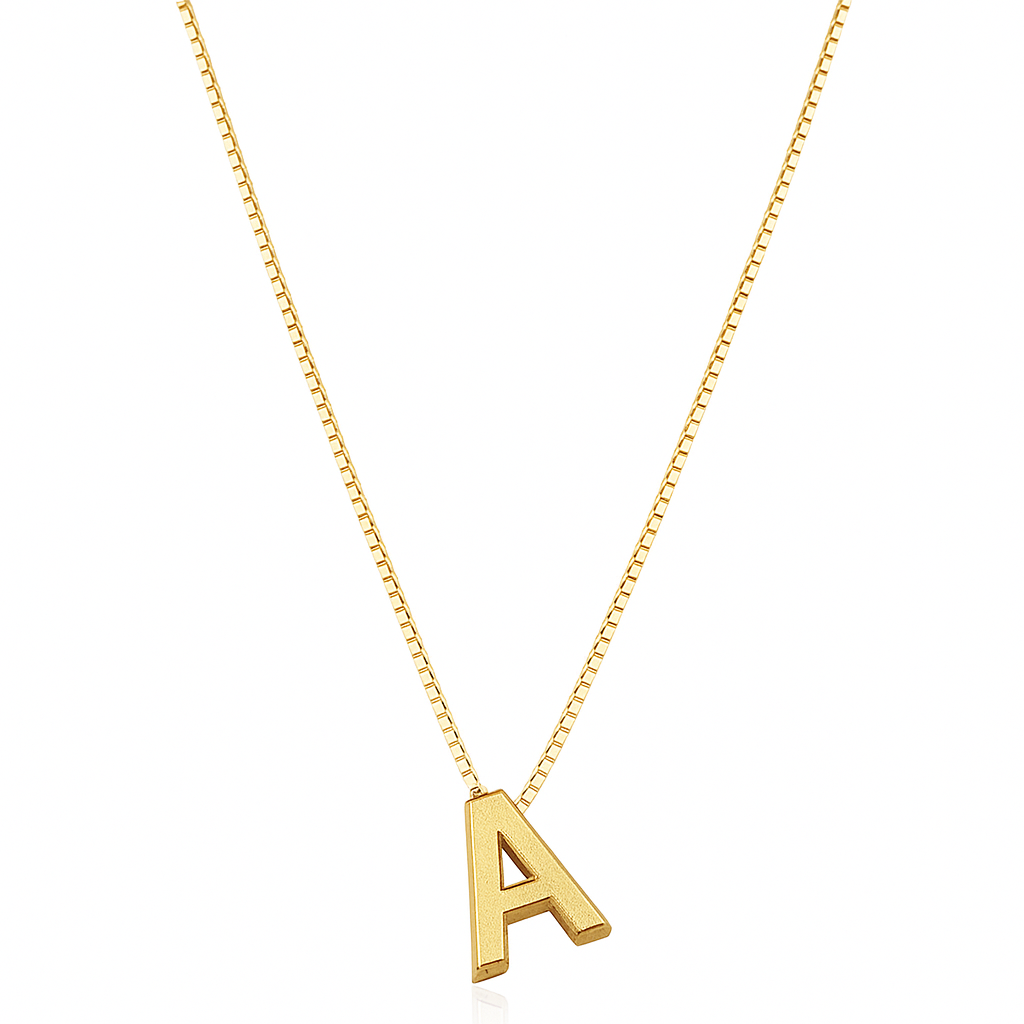 Halskette mit Initiale in Gold