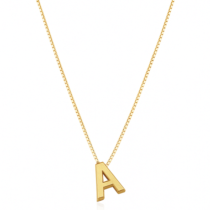 Halskette mit Initiale in Gold