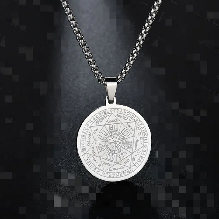 Halskette mit Medaille Triton Engel Sechs Sterne