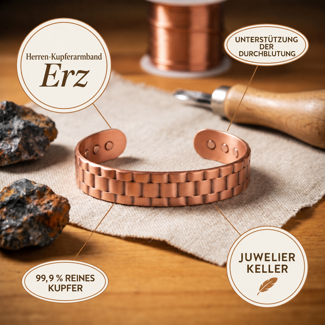 Herren-Kupferarmband Erz