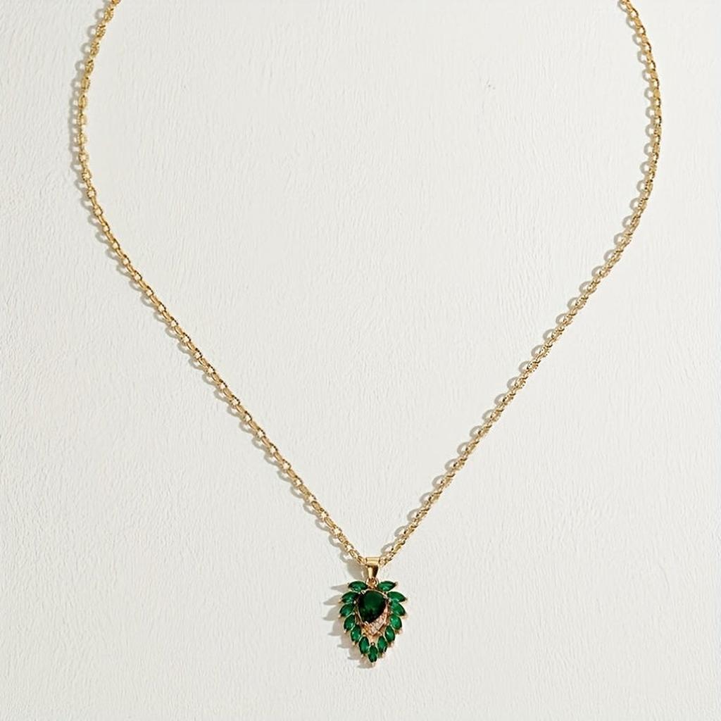Kette Matilde Herz aus Smaragd