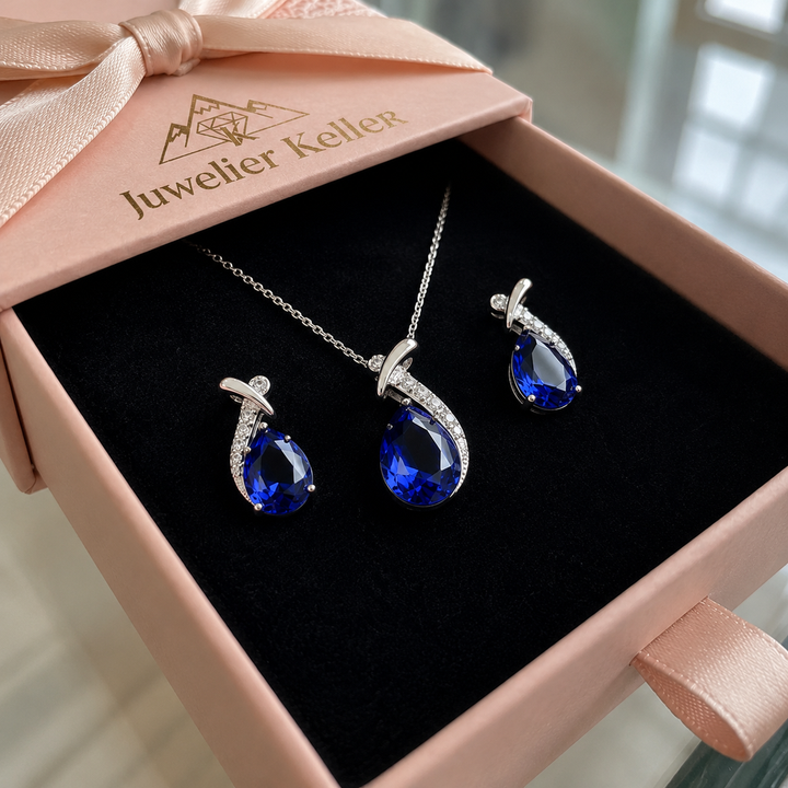 Klassisches Schmuckset Meerjungfrau-Eleganz | Weissgold