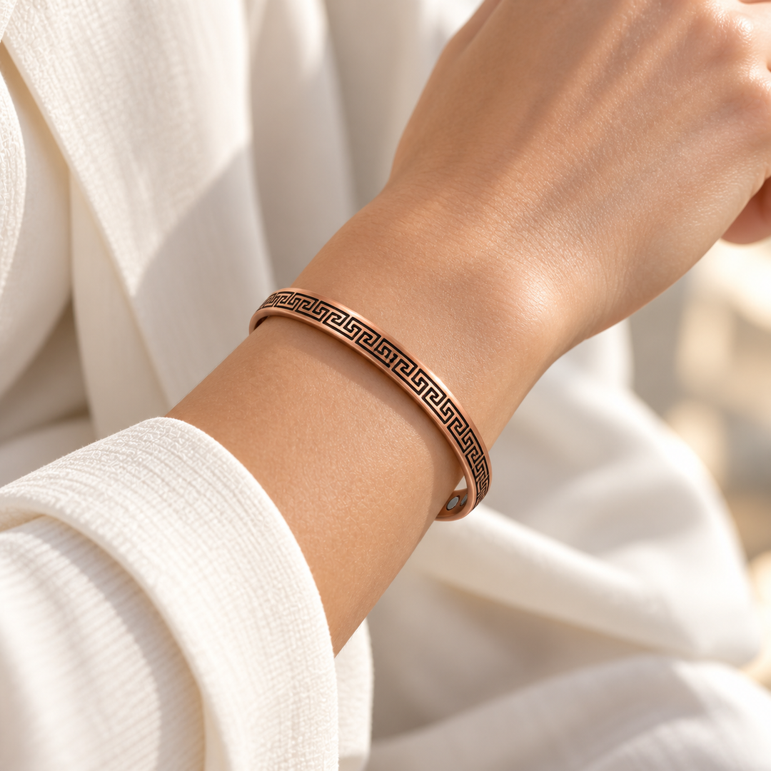 Kupferarmband Mäander
