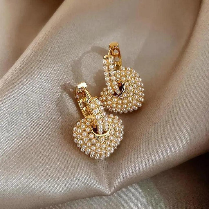 Liebesperlenohrringe in Gold