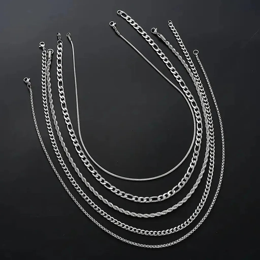 Luxuriöse Kette aus geflochtenem Edelstahl