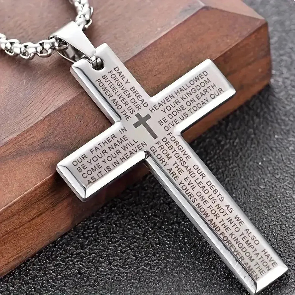 Moderne Unisex-Halskette mit hängendem Kreuz