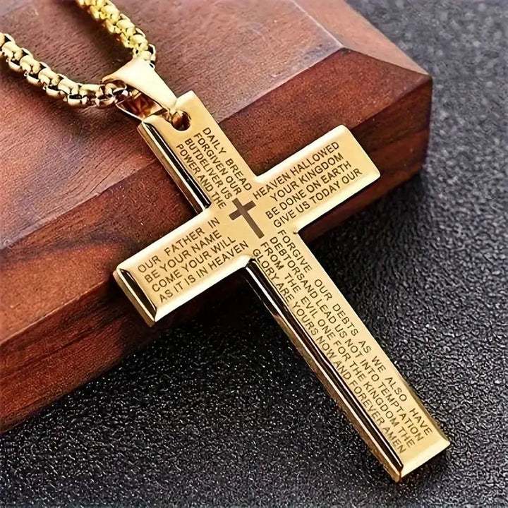 Moderne Unisex-Halskette mit hängendem Kreuz