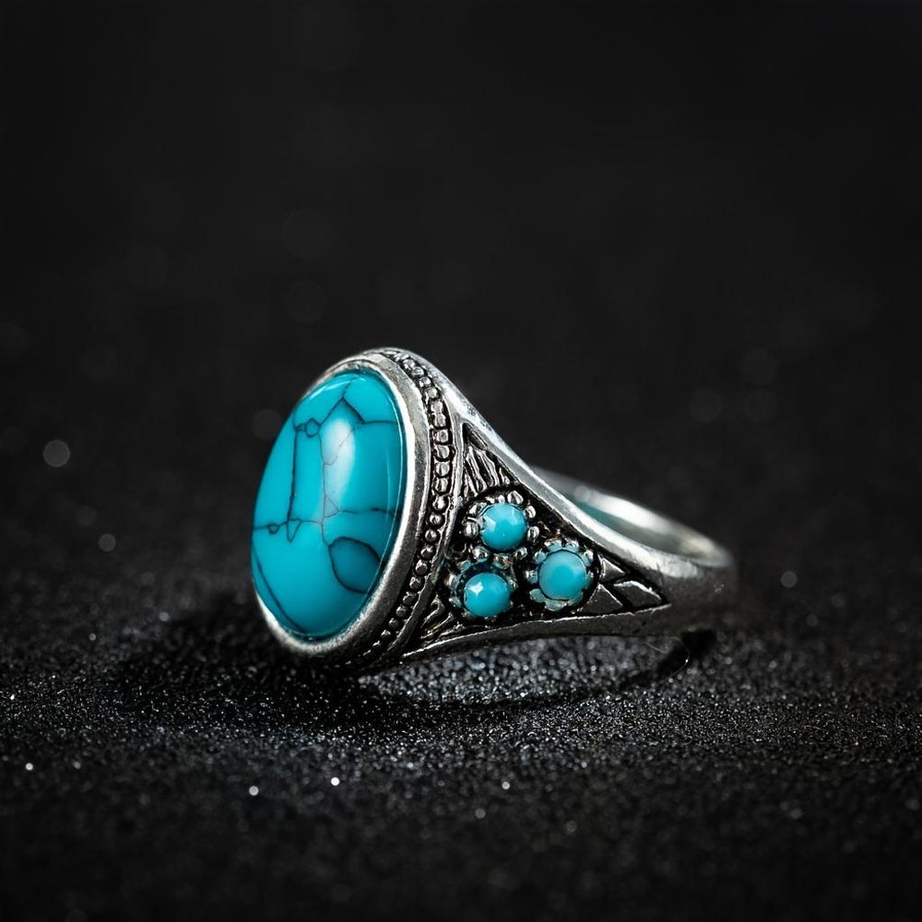 Nomade Blausteinring | Weissgold