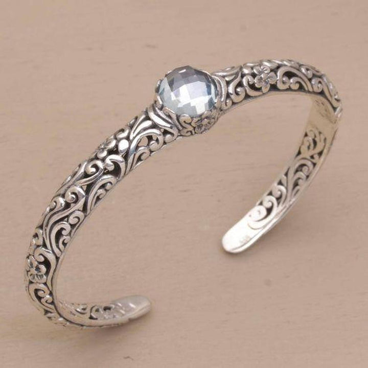 Offenes Vintage-Armband aus Weissgold mit Brillanten