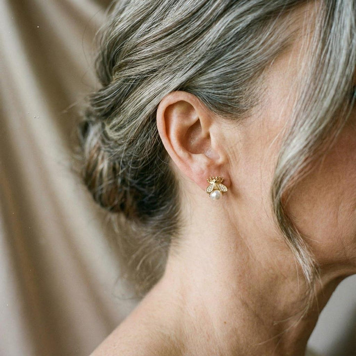 Ohrringe aus Perle und Brillanten in Gold
