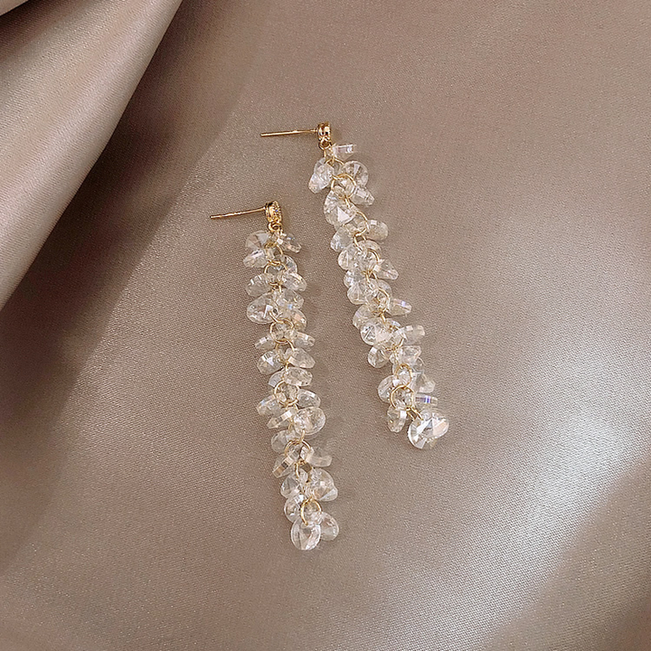 Ohrringe mit Anhänger in Gold mit Brillanten