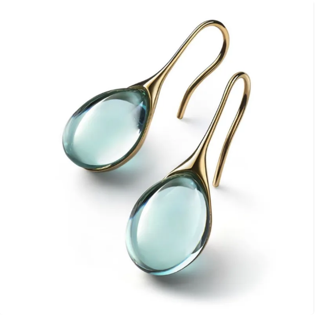 Ohrringe mit eingebettetem Opal