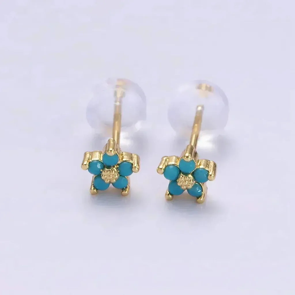 Ohrstecker mit zartem Blumenmotiv