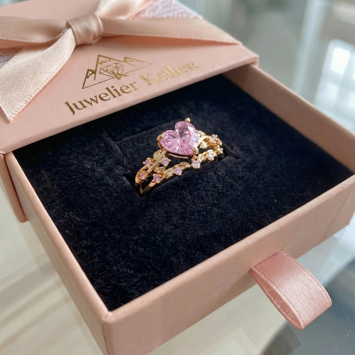 Petalherz-Ringset | Gold
