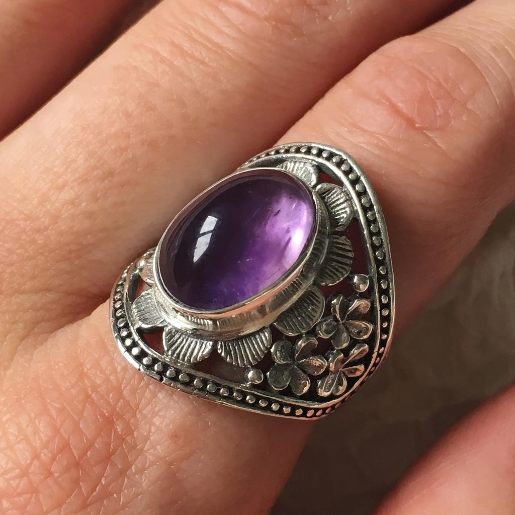 Ring Haida mit Amethyst
