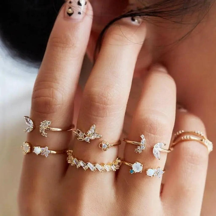 Ring-Set mit 8 bis 12 Ringen