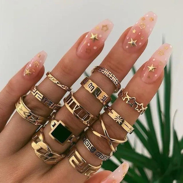 Ring-Set mit 8 bis 12 Ringen