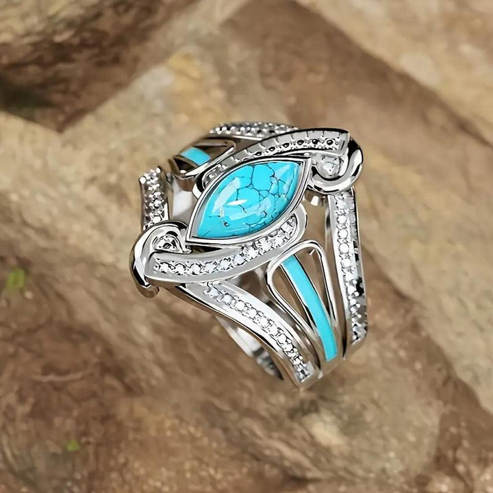 Ring mit Türkis aus Weissgold