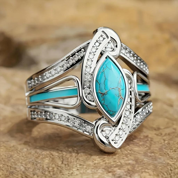 Ring mit Türkis aus Weissgold