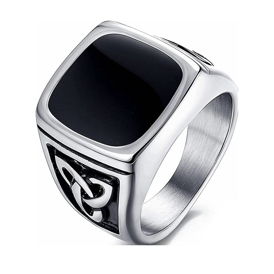 Schwarzer Onyx-Siegelring