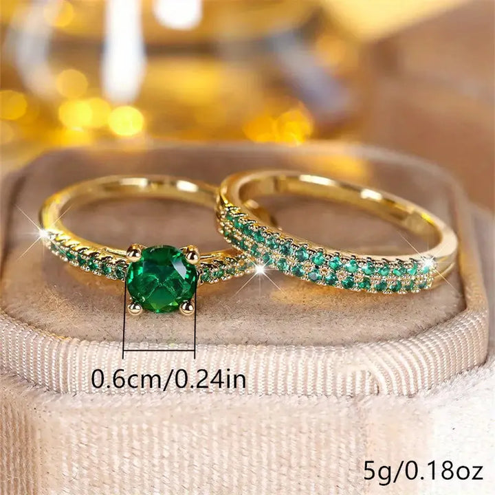 Serena Smaragd Duo Ring-Set