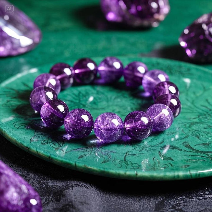Valeria Armband mit lila Perlen
