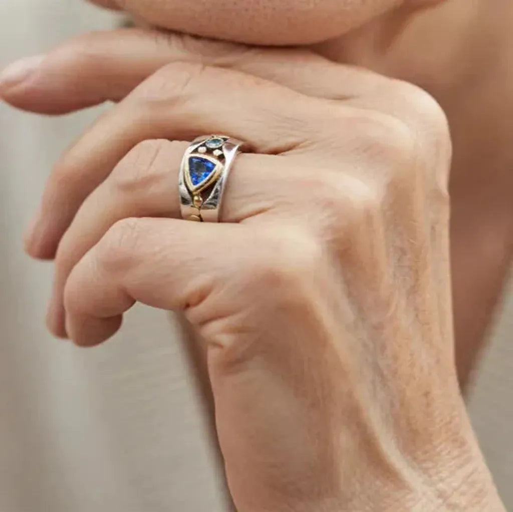 Vintage-Ring Blau