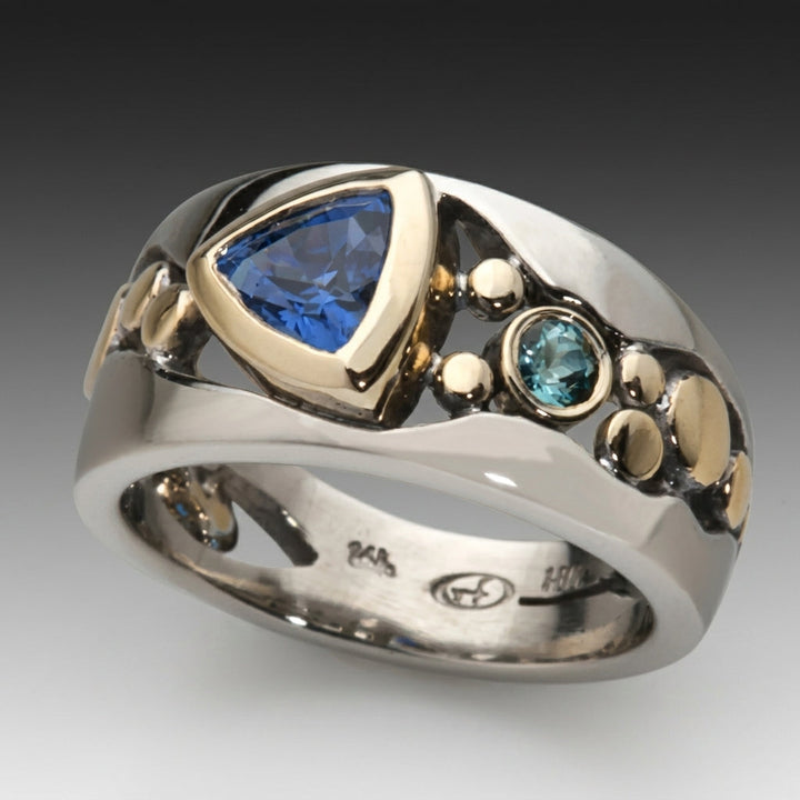 Vintage-Ring Blau