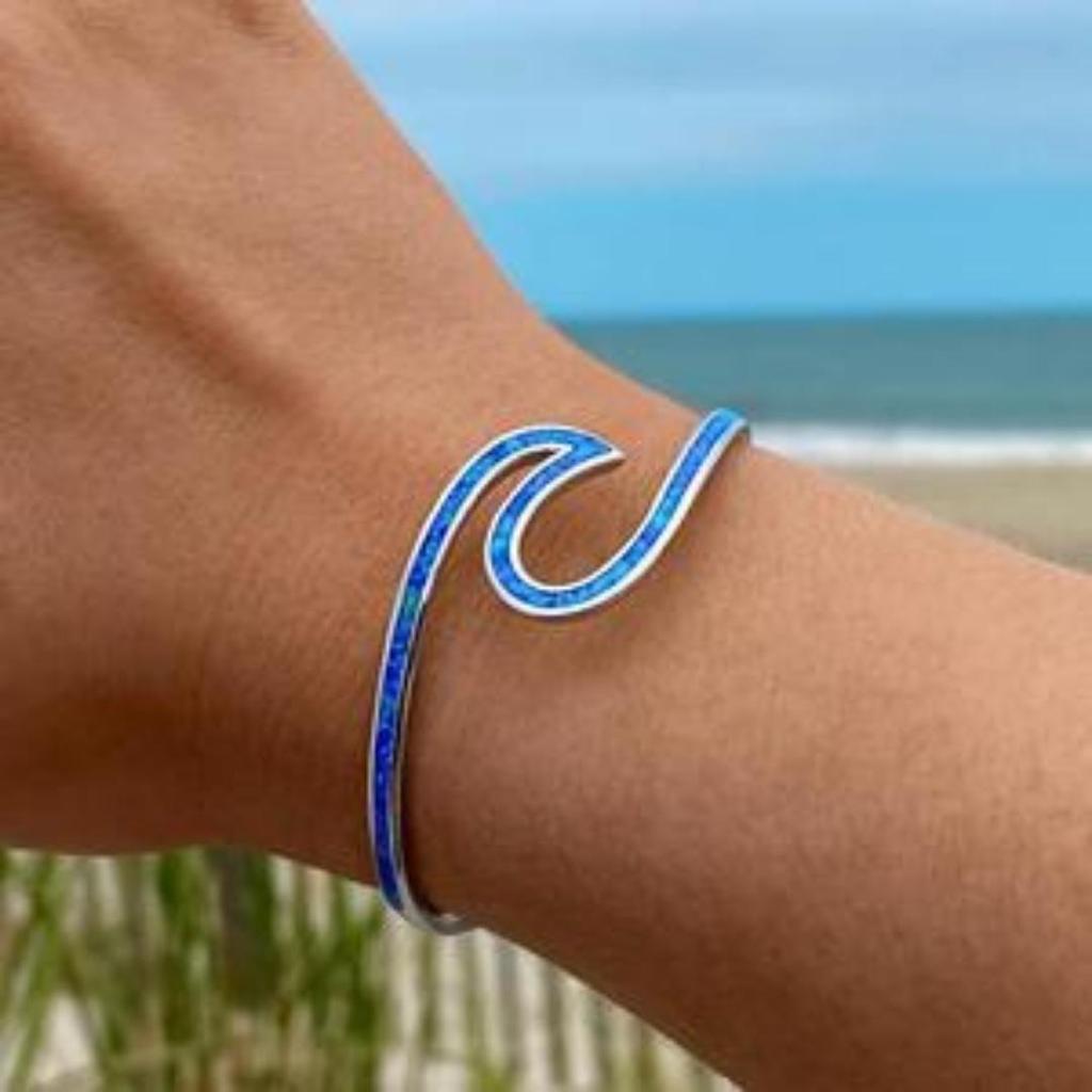 Weissgold-Armband „Opal des Meeres“